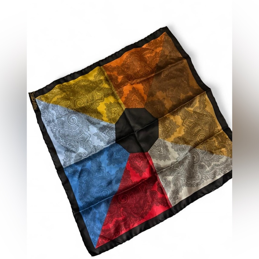 Elegant Multicolor Paisley Pocket Square